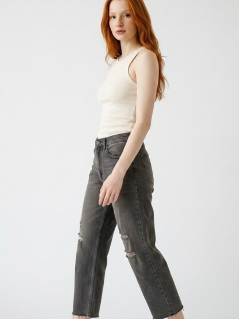 Distressed jeans - grey - NWT - Picture 3 of 3